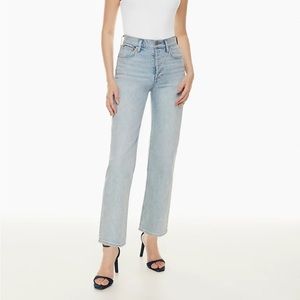 Aritzia Denim Forum Arlo High Rise Straight Jean, Blondie Bleu,  31, 28L